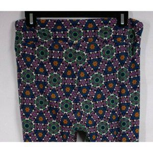 Lularoe Women's Tall & Curvy Leggings With Colorful Mosaic Shapes Design